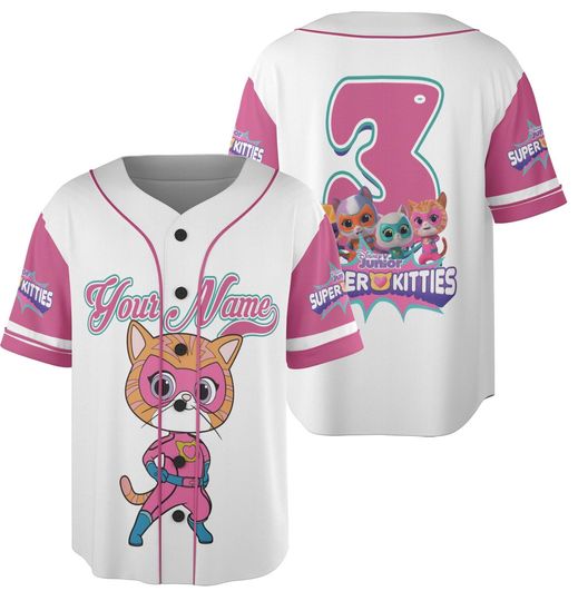 Custom SuperKitties Baseball Jersey, Custom Name&Number Toddler Youth Adult Jersey,Ginny Sparks Buddy Bitsy, Gift for Kids