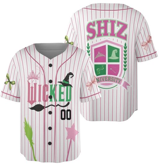 Custom Wicked Jersey Shirt, Elphaba and Glinda Jersey, Musical Gifts for Wicked Fans, Wicked Merch, Green Witch Tee