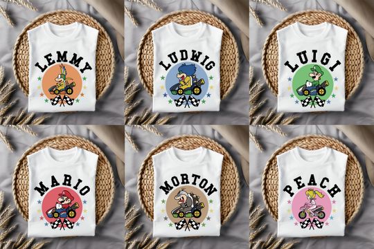Super Mario Kart Shirt, Super Mario Character Shirt, Super Mario Family Shirt, Super Mario Gaming Shirt, Mario & Friends Shirt