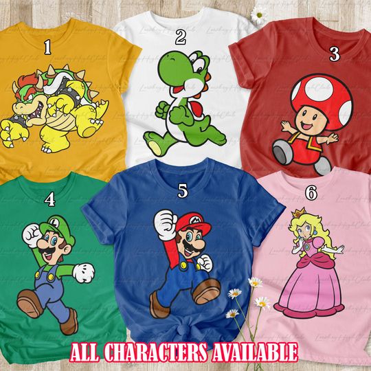 Game Characters Mario Family Shirt, Super Dadio Shirt, Super Mammio Shirt, Fathers Day Mothers Day, Holidays Halloween Family Shirt, UPA372