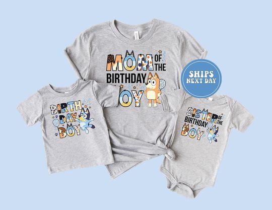 Birthday Boy Shirt Blue Shirt Family Matching Shirt Blue Family Tee Birthday Gift Birthday Party Tee Blue Mom Birthday Boy Dad Sister