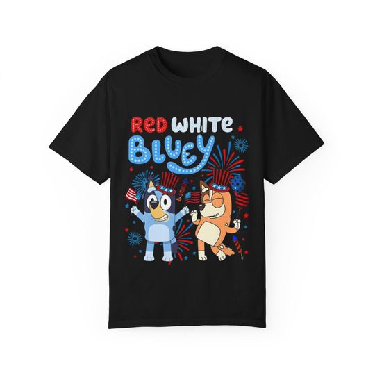 Red White BlueyDad Dad 4th of July Shirt, Funny America Tee