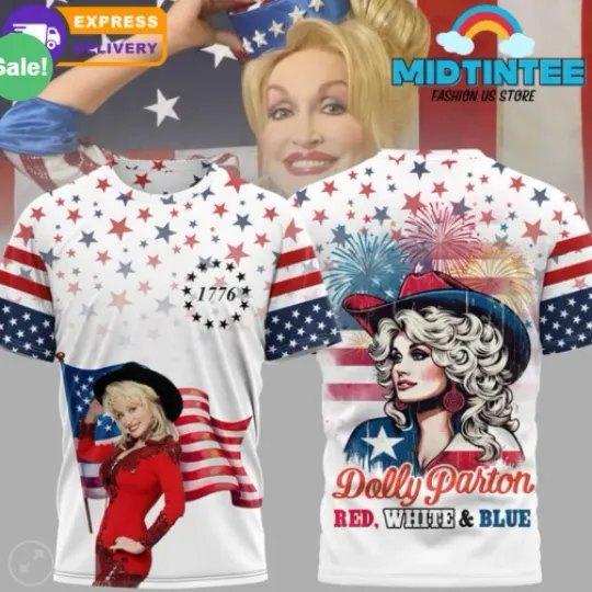 Dolly Parton Happy July 4th 3D Shirt