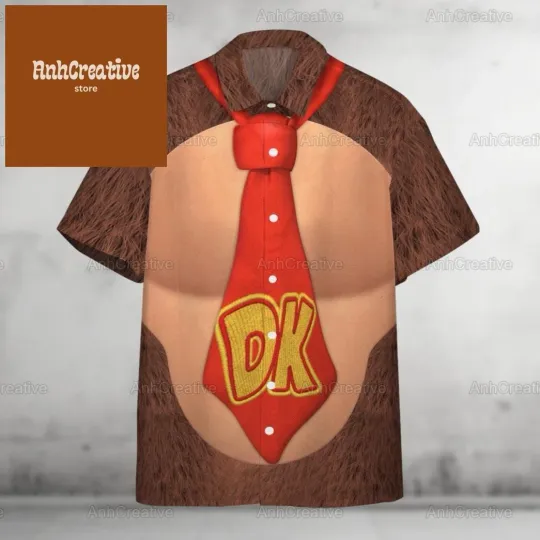 Donkey Kong Hawaiian Shirt And Super Mario Donkey Kong Cosplay Shirt