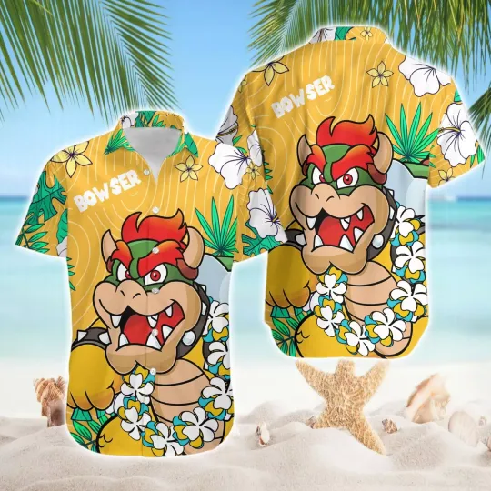 Super Mario Hawaii Shirt, Bowser Hawaii Shirt, Disneyland Vacation Shirt