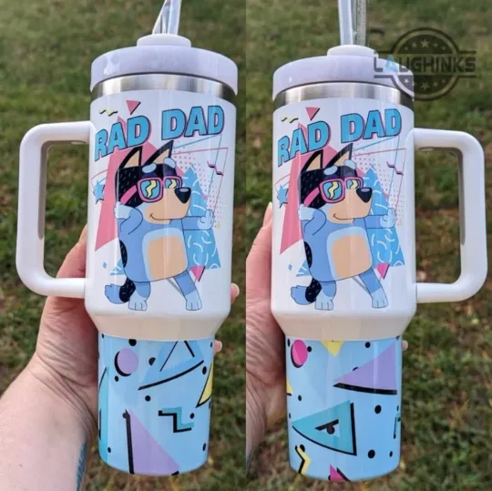 BlueyDad 40 Oz Tumbler Cup with Handle