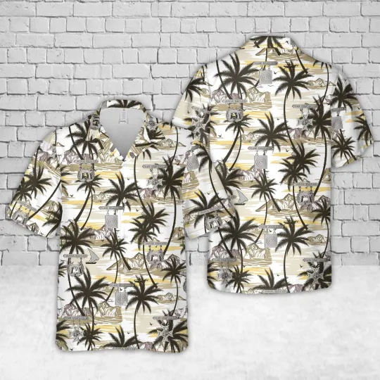 US Marine Corps Pistol Qualification Badge Hawaiian Shirt