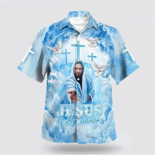Jesus Is My Savior Hand Of God Hawaiian Shirts For Men 038 Women 8211 Gifts For