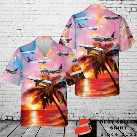 Boeing 737 Next Generation Delta Airlines Boeing 737 800 Hawaiian Shirt Outfit