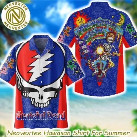 Grateful***Dead Fare Thee Well Happy 4th Of July Summer 2025 Hawaiian Shirt