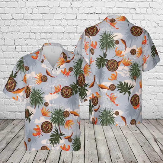 US Marine Corps Forces Cyberspace Command MARFORCYBER Hawaiian Shirt