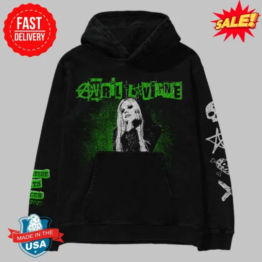 Avril Lavigne Greatest Hits Tour 2025 Unisex 3D Poly Hoodie S-5XL