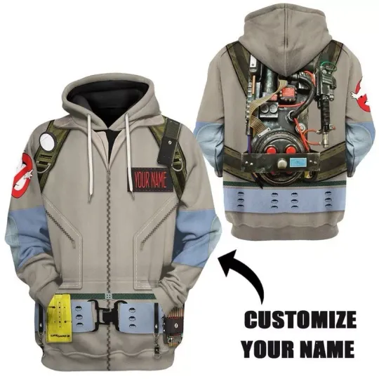 Ghostbusters 1984 Cosplay Custom Name 3D Hoodie For Men Women