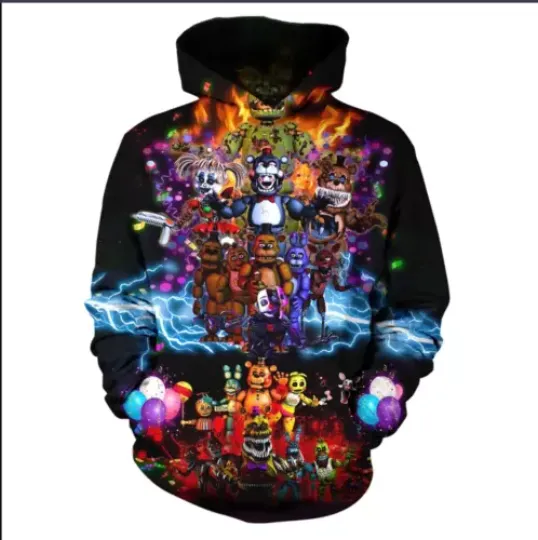 3d hoodie, Five Nights at Freddy's Game Hoodie, gift for men & women