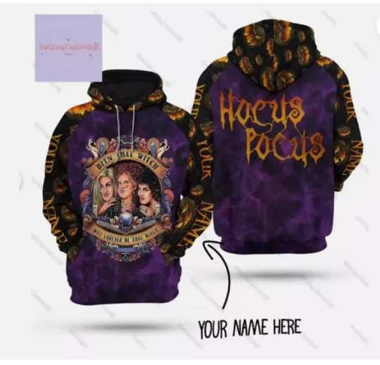 Custom Hocus Pocus 3D HOODIE  HALLOWEEN GIFT CHRISTMAS GIFT