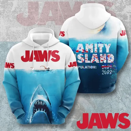 J@ws 3D Hoodie 2025 Movie Classic 52nd Anniversary Gift All Size Unisex