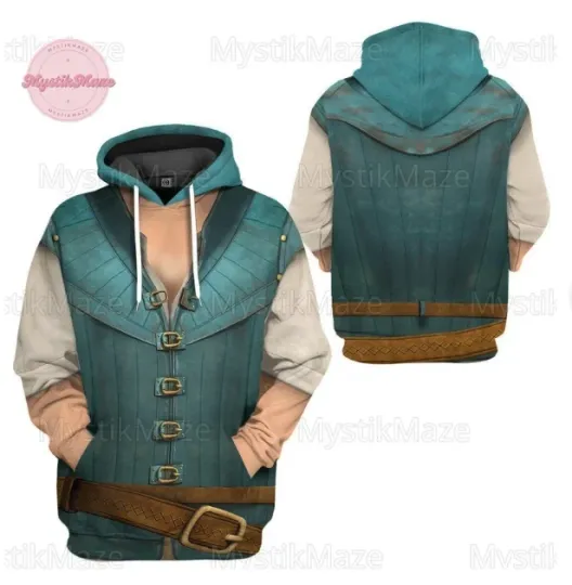 Flynn Rider Cosplay 3D HOODIE HALLOWEEN GIFT CHRISTMAS GIFT BEST PRICE US SIZE