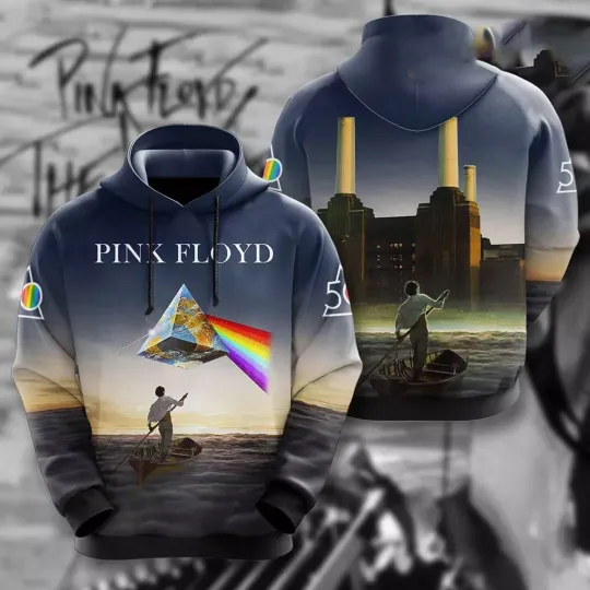 Pink Floyd The Dark Side Of The Moon Music All Over Hoodie 3d - all printed