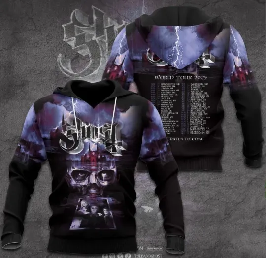 gift hot shirt Ghost Band 3D Hoodie gift new new best shirt for fan