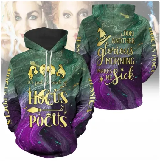 Hocus Pocus 3D HOODIE HALLOWEEN GIFT CHRISTMAS GIFT BEST PRICE OVER PRINT