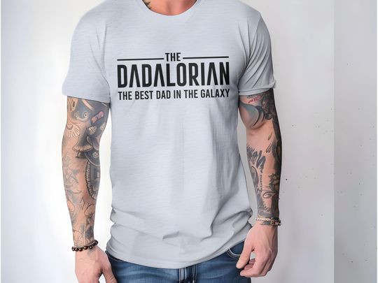 Star Wars Dad T-Shirt, Unique The Dadalorian Design, Perfect Fathers Day Tee for Cool Dad Gifts