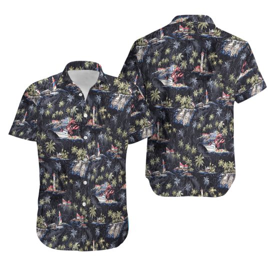 Batik Bay Mens XL Hawaiian Print Button Up Short Sleeve Shirt Father's Day Gift