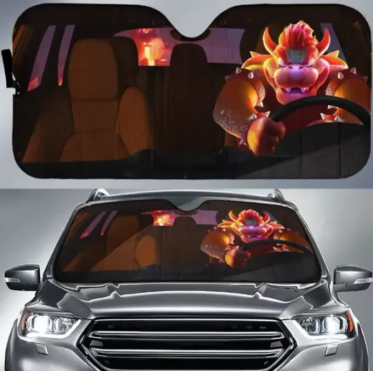 Super Mario Car Sunshade for Home and Garage Decor