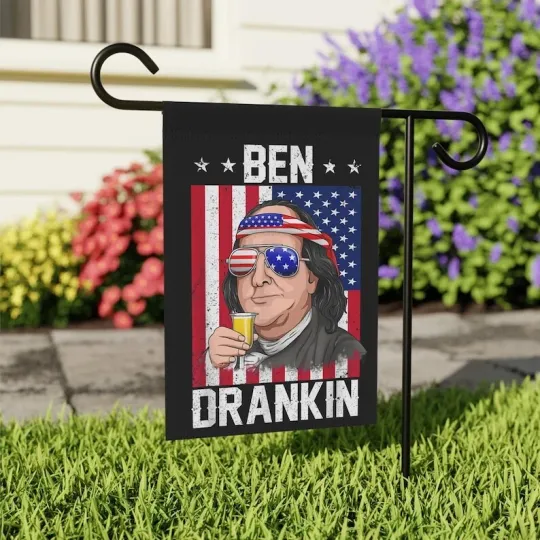 Ben Drankin 4th of July Independence Day Flag 1776