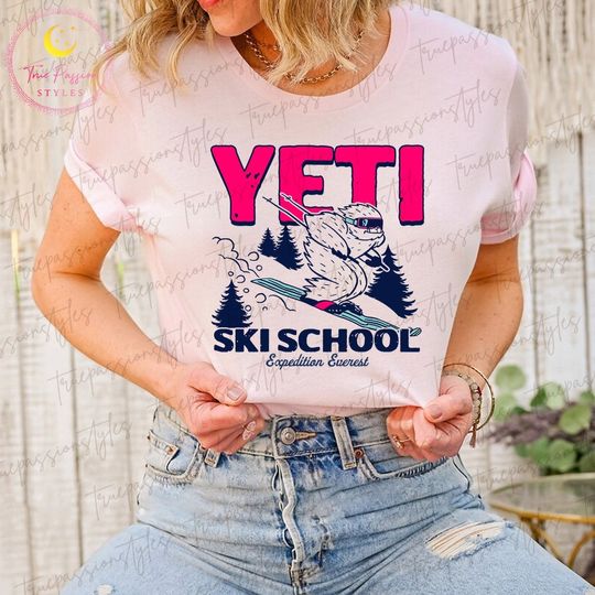 Yeti Ski School T-Shirt, Abominable Snowman Tee, Expedition Everest
