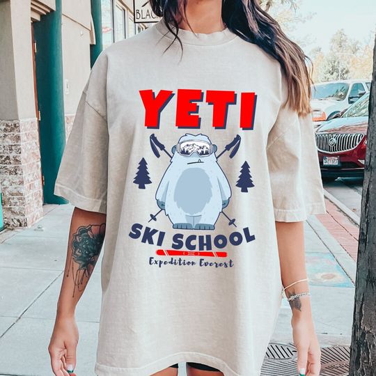 Disney Expedition Everest Yeti Ski School T-Shirt, Vintage Animal Kingdom Design