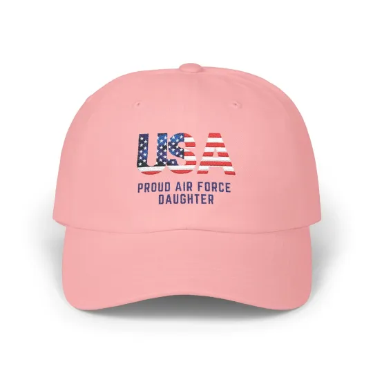 Proud Air Force Daughter Embroidered Baseball Cap Red White Blue Patriotic