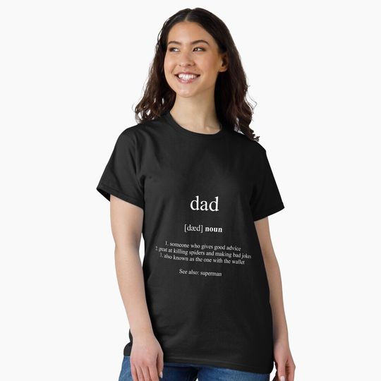 Dad Definition Dictionary Black Edition Classic T-Shirt
