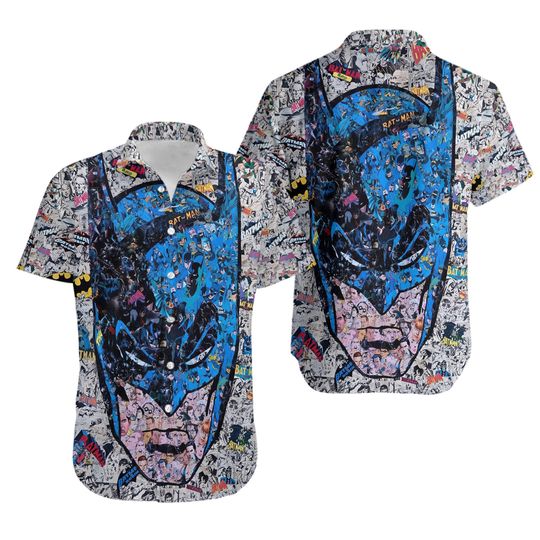 Batman and Robin Empire All Hawaiian, Summer Party Shirt, Buttom Down Shirt