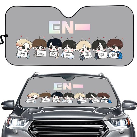 Enhypen - Engene Car Sun Shade | Kpop Car Sun Shade | Kpop Gift