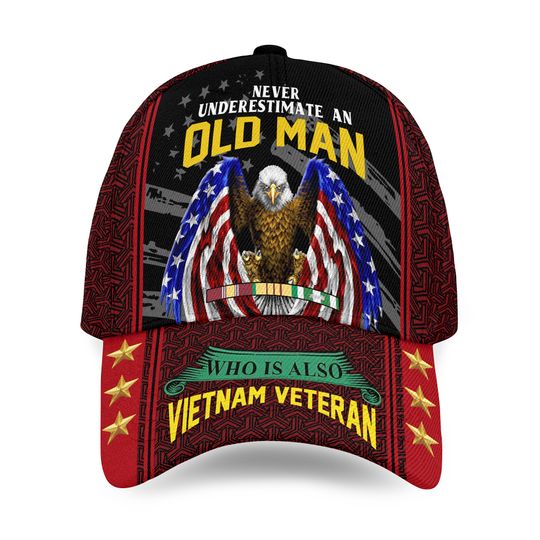 Patriotic Baseball Cap Vietnam Veteran Ball Caps For Men Hats Military For Men Gift For Veteran My Dad Is A Veteran Gift Ideas