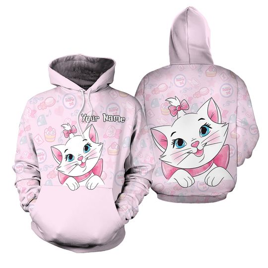 Personalized Cute Marie Cat The Aristocats Mother's Day Gift Hoodie 3D Printed