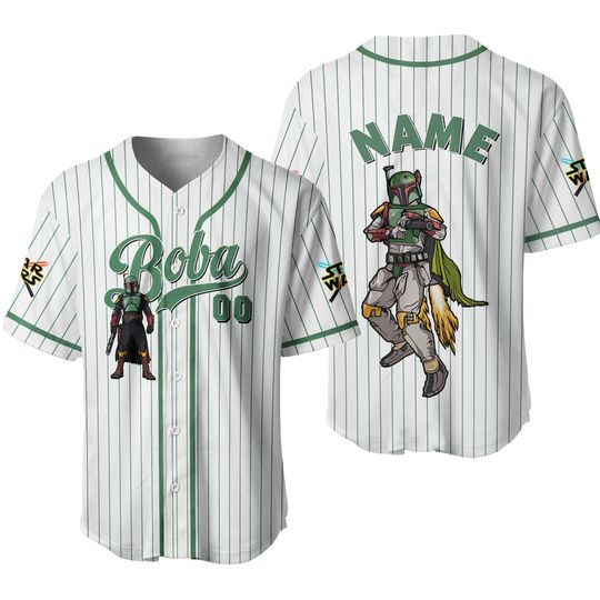 Boba Fett Jersey Shirt, Disney Star Wars Baseball Jersey, Boba Fett Cosplay, Galaxy's Edge Trip Shirt, Disney Family Shirts