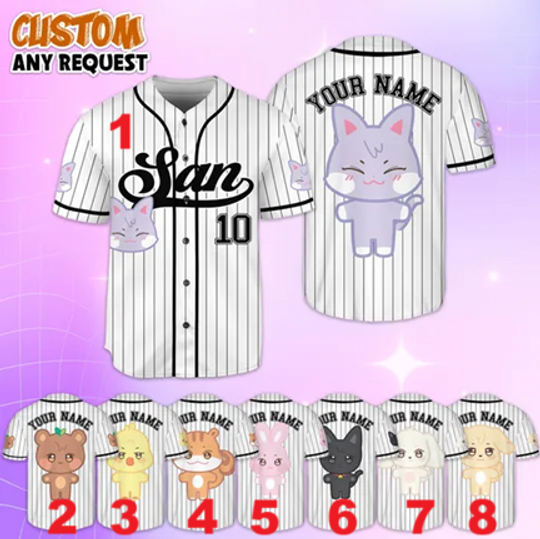 Custom Ateez Aniteez Characters Baseball Jersey, Ateez In Your Fantasy Kpop Shirt, Ateez World Tour 2025 Jersey Shirt, Ateez Tour Merch