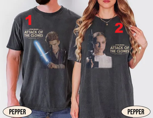 Retro Anakin and Padme Star Wars Shirt, Anakin Skywalker Padme Amidala Matching Couple Shirt, Disneyland Matching, Star Wars Matching Shirts