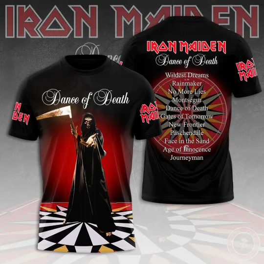 Iron Maiden Inspired Run For Your Lives World Tour 2025  3D T-Shirt