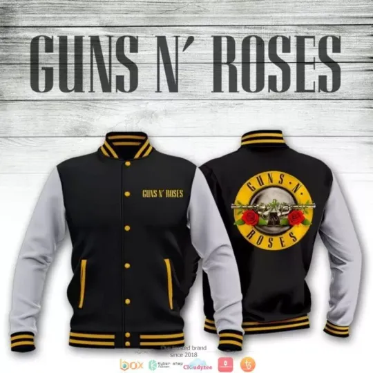 Guns N’ Roses Black White Baseball Jacket
