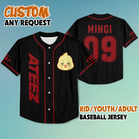 Ateez Aniteez Mingi Baseball Jersey, Ateez In Your Fantasy Kpop Shirt, Ateez 2025 World Tour 2025 Jersey Shirt, Ateez Tour Merch