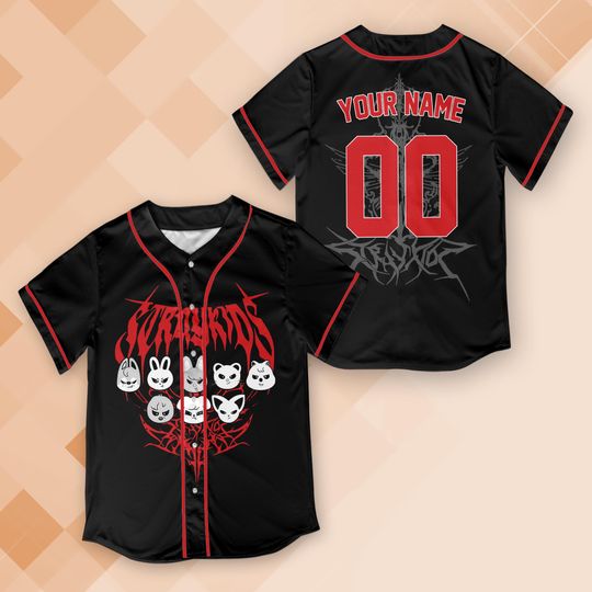 Stray Kids Skzoo Baseball Jersey, SKZ Jersey, SKZOO Chibi Characters Jersey, Stray Kids Dominate Jersey, Stray Kids Domiate World Tour Shirt