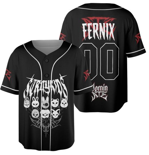 Custom Felix Straykids DominATE Baseball Jersey, Felix StrayKids DominATE World Tour 2025 Jersey Shirt, Kpop Jersey, SKZ Merch