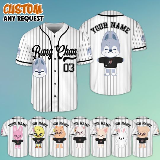 Custom Skzoo Characters Baseball Jersey, StrayKids DominATE World Tour 2025 Jersey Shirt, StrayKids Kpop Jersey, SKZ Merch