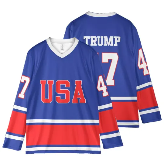 Men's USA Hockey Jersey - Donald Trump #47 - 2025 Tournament Edition