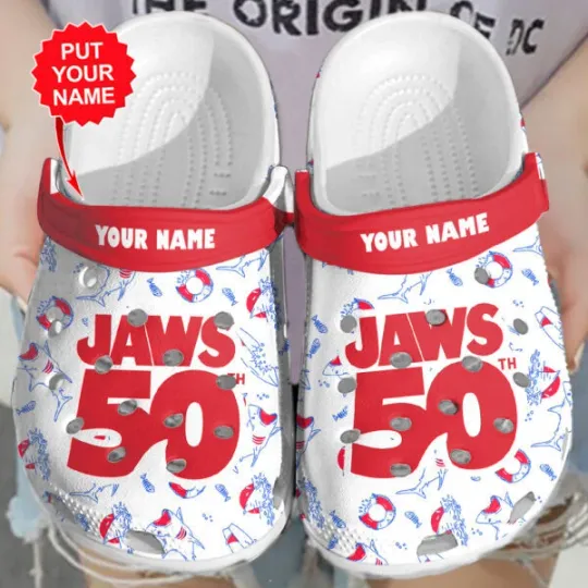 Personalized Jaws 50th Anniversary Custom Clogs