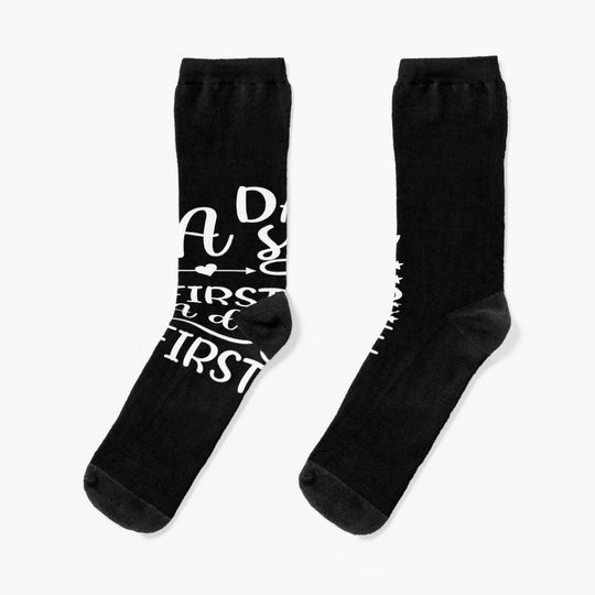 Dad a son's first hero a daughters first love Socks