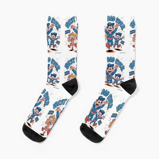 Custom BlueyDad Dad Shirt, Best Dad Ever BlueyDad Shirt,BlueyDad Father's Day Shirt,Cool Dad Club Shirt,Dad Birthday Gift,BlueyDad Family Matching Socks