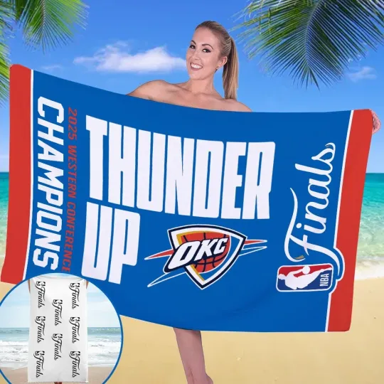 OKC Thunder Rectangle Beach Towel 2025